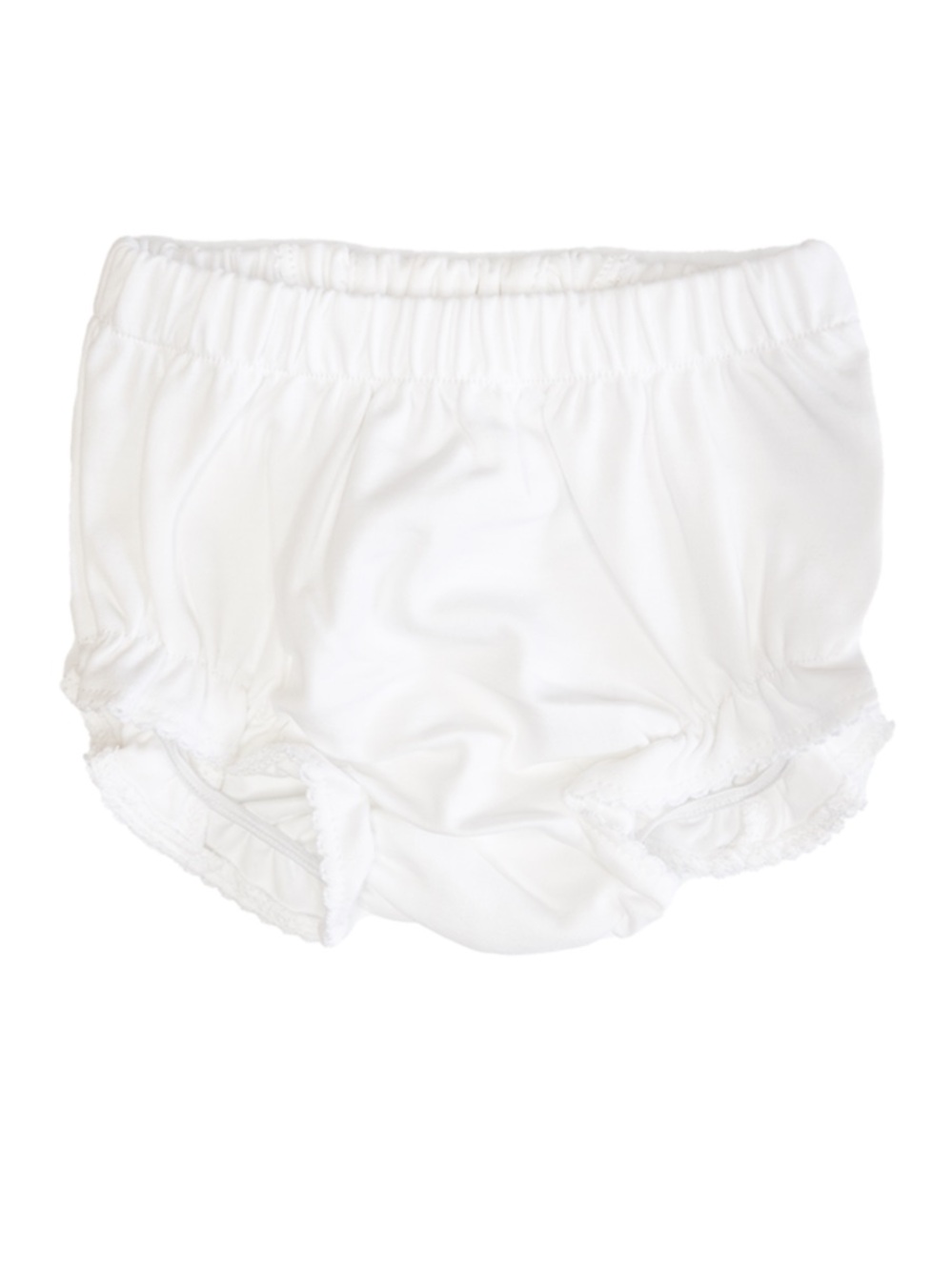 Baby Loren White Pima Knit Diaper Cover / Bloomers
